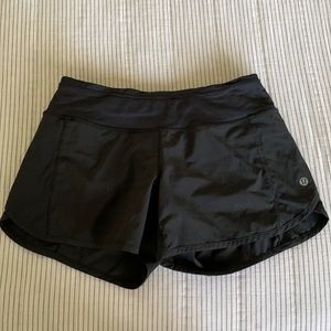 lululemon speed shorts in black